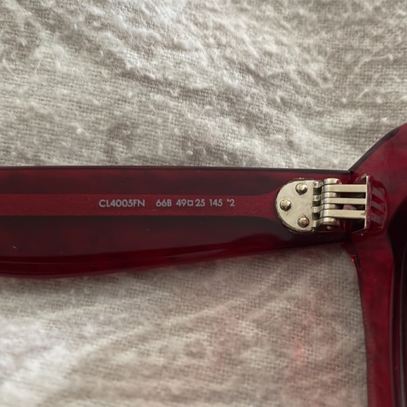 Red Celine Sunglasses. NWOT style CL4005FN. - Picture 4 of 6